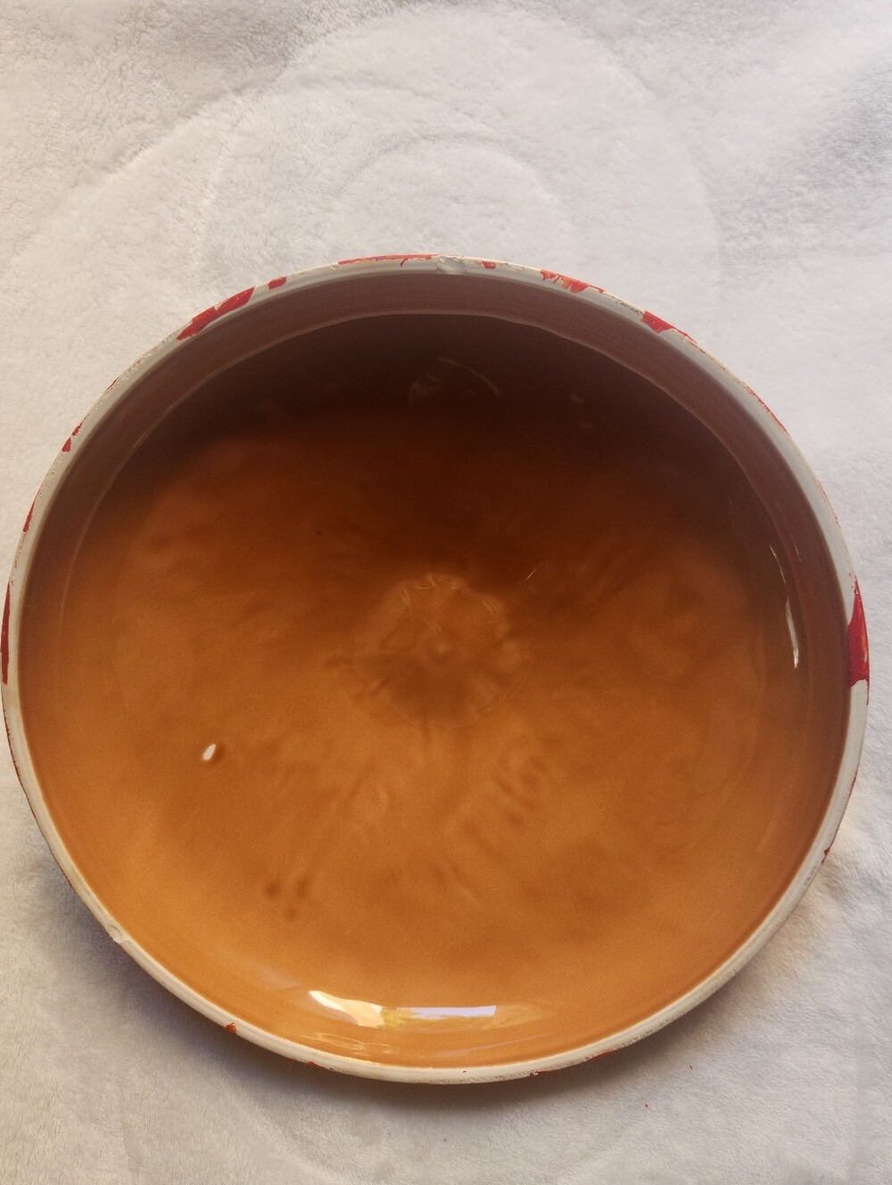 Vintage Cookwear, Red Cherry Pie Ceramic Covered Dish With Cherry Textured Top - Picture 6 of 6
